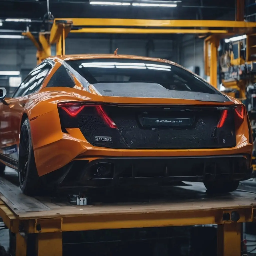 Photo of car while Repairing